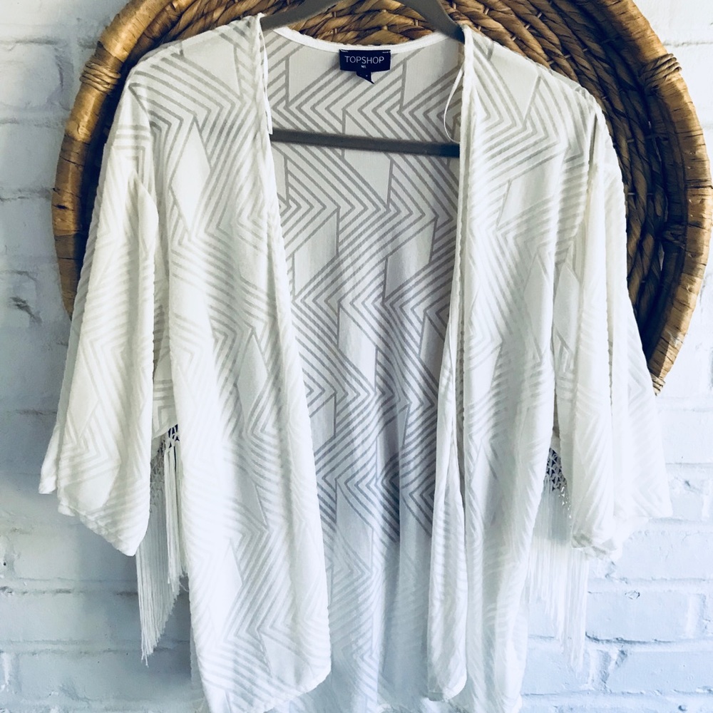 TOPSHOP Sheer Velvet Kimono